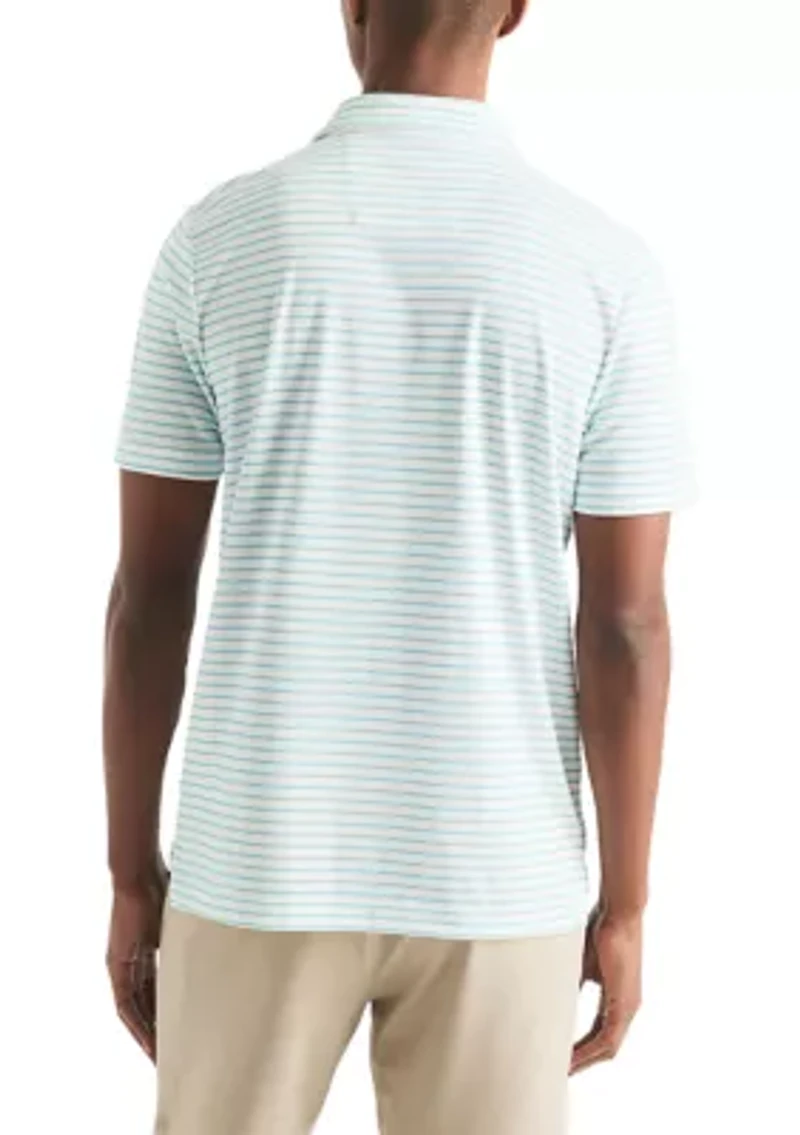 Striped Classic Fit Golf Polo Shirt