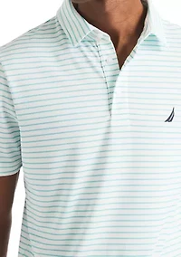 Striped Classic Fit Golf Polo Shirt