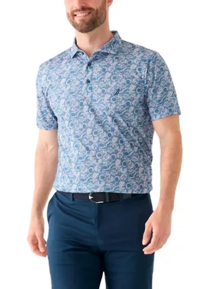 Printed Fish Polo Shirt