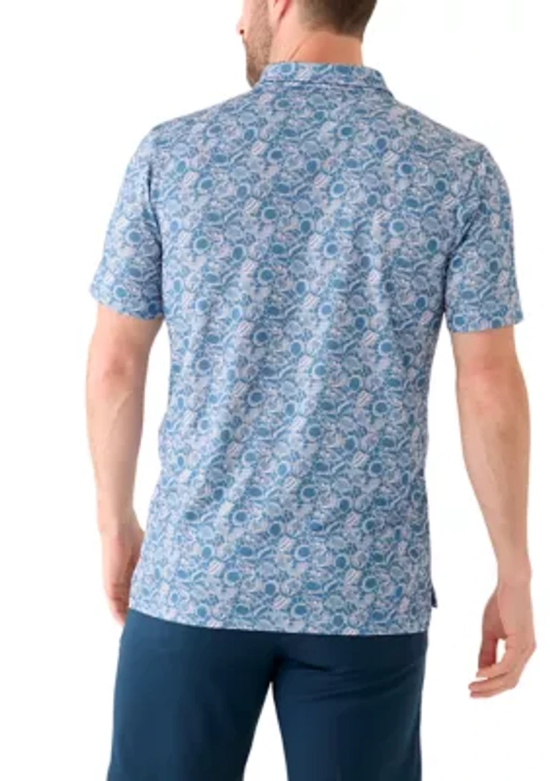 Printed Fish Polo Shirt