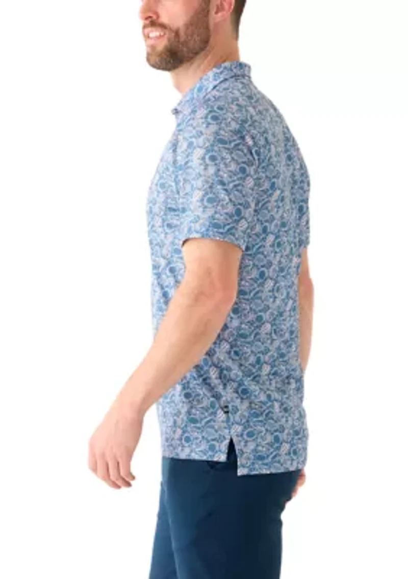 Printed Fish Polo Shirt