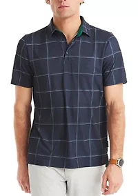Short Sleeve Windowpane Polo Shirt