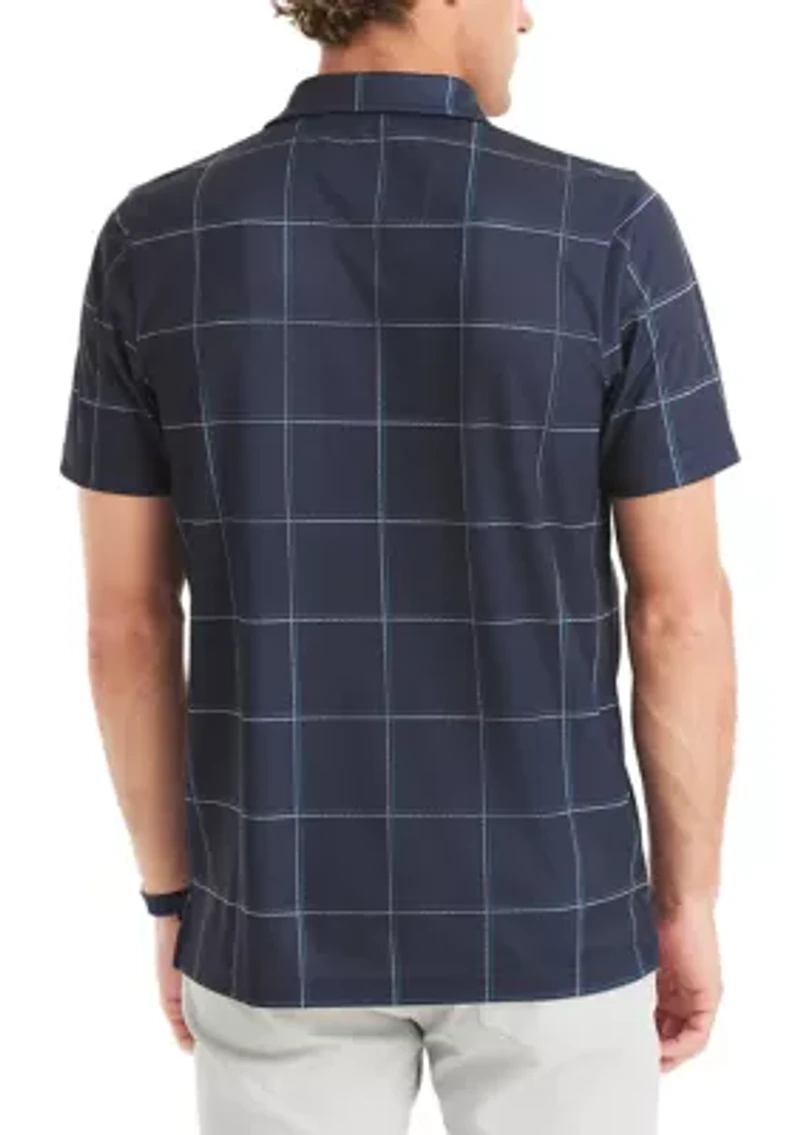 Short Sleeve Windowpane Polo Shirt