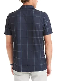 Short Sleeve Windowpane Polo Shirt