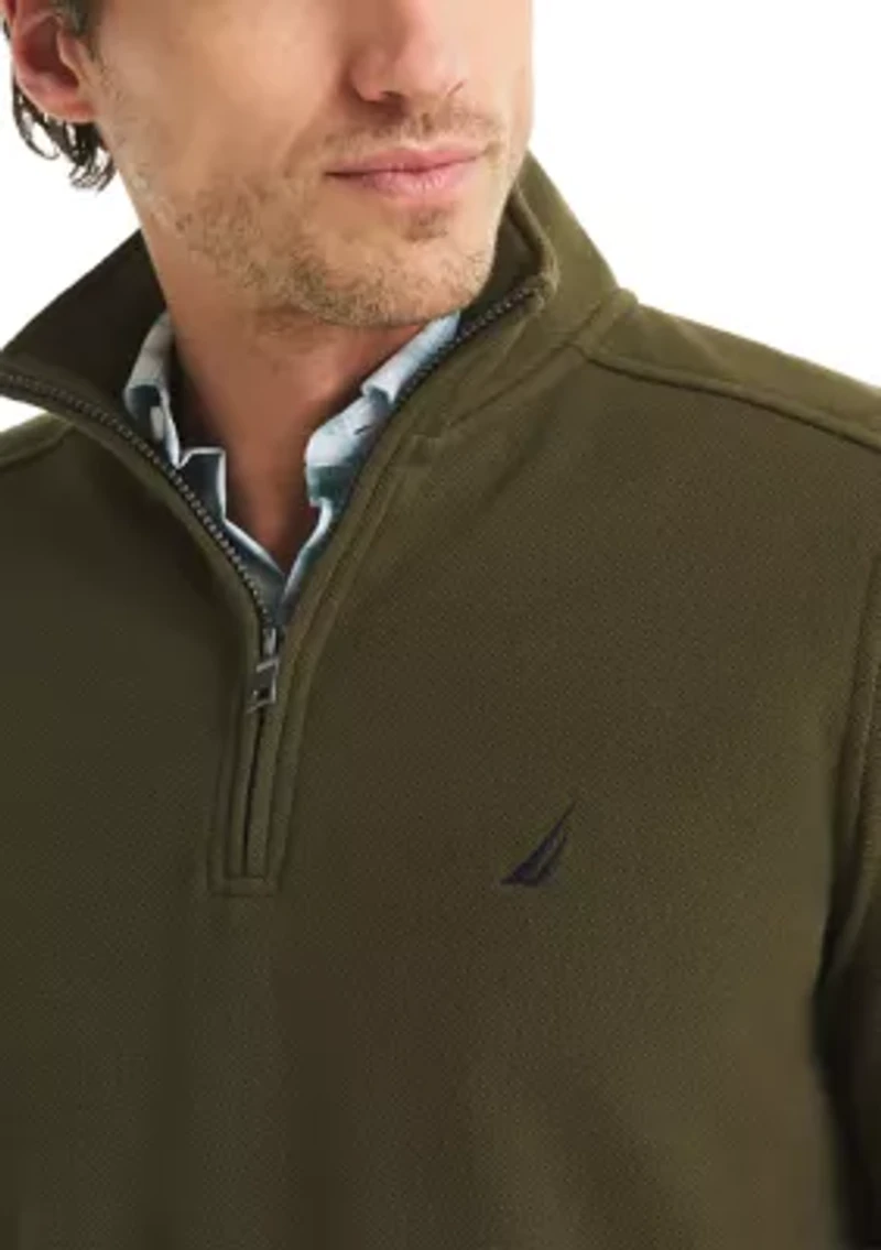 Quarter Zip Pique Fleece Jacket