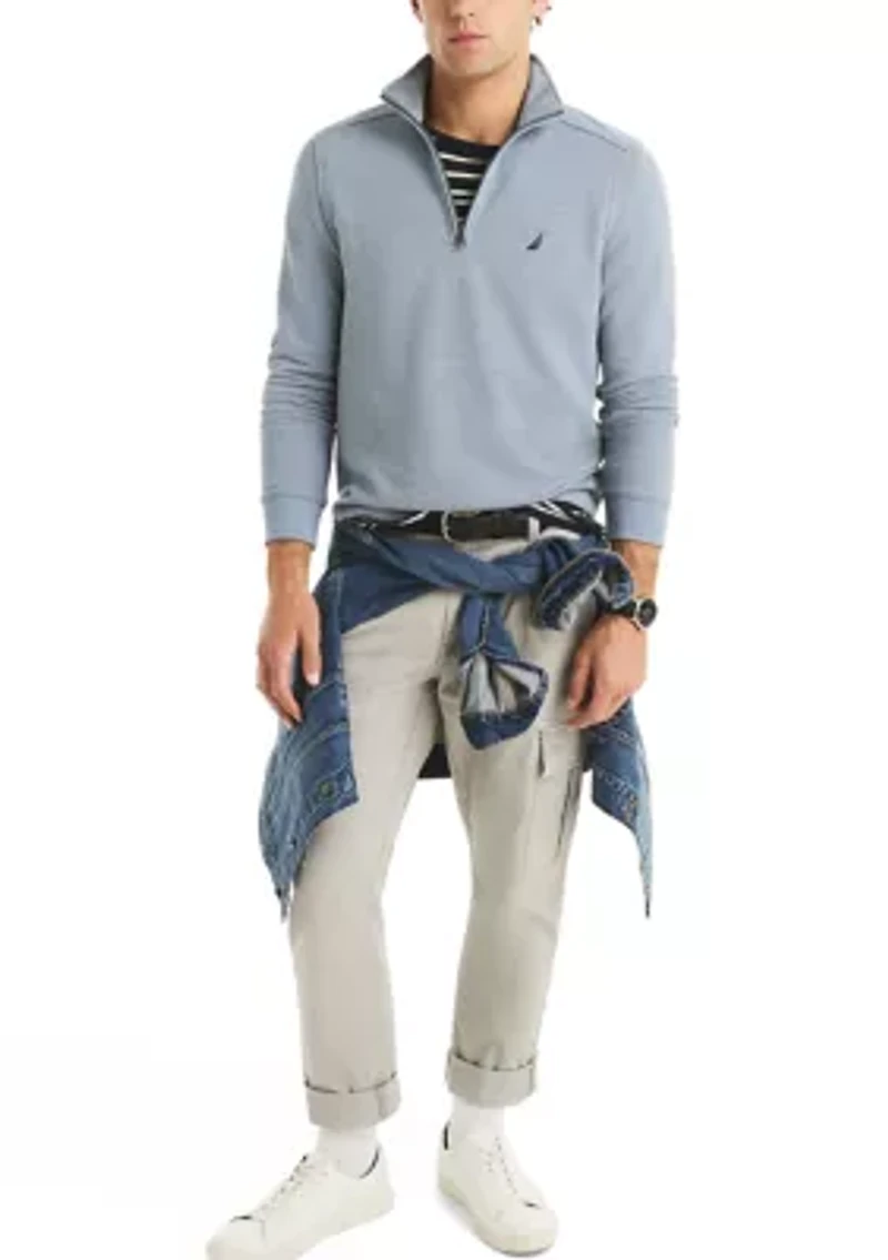 Quarter Zip Pique Fleece Jacket