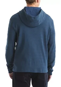 Long Sleeve Waffle Knit Hoodie