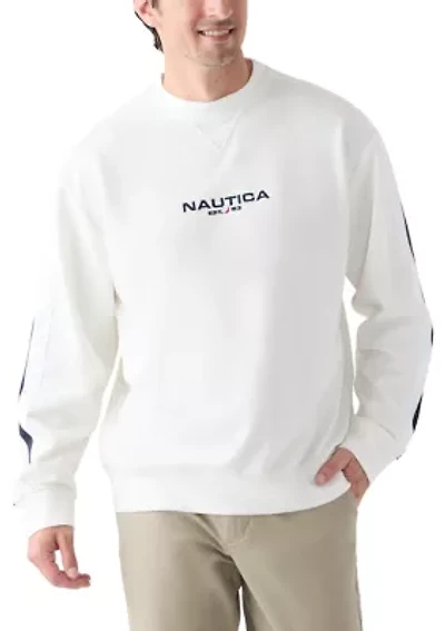 Fleece Graphic Logo Crew Neck Sweatshirt