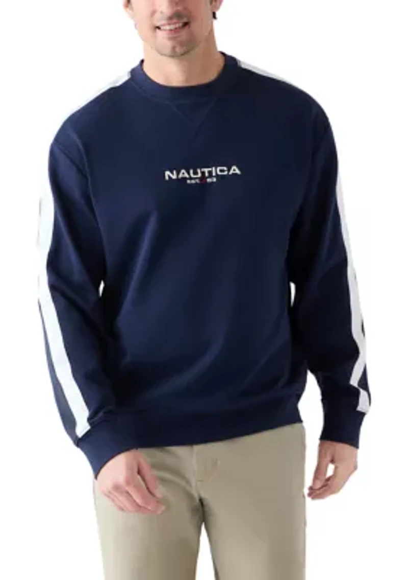 Fleece Graphic Logo Crew Neck Sweatshirt