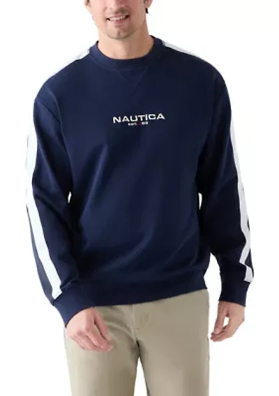 Fleece Graphic Logo Crew Neck Sweatshirt