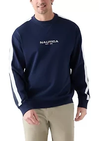 Fleece Graphic Logo Crew Neck Sweatshirt