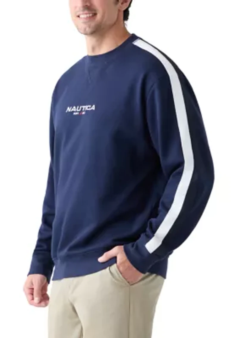Fleece Graphic Logo Crew Neck Sweatshirt