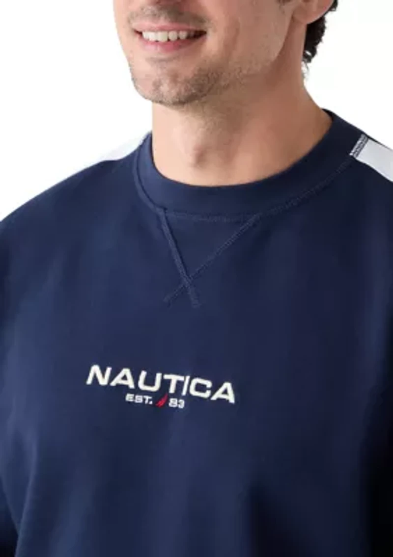 Fleece Graphic Logo Crew Neck Sweatshirt