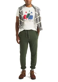 Big & Tall Fleece Side Knit Tape Joggers