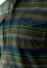 Men's Printed Polar Fleece Button Shirt