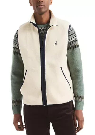 Men's Full-Zip Mix Media Sherpa Vest