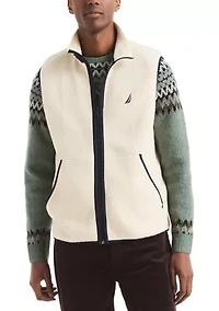 Men's Full-Zip Mix Media Sherpa Vest
