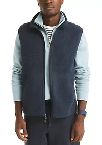 Men's Full-Zip Mix Media Sherpa Vest