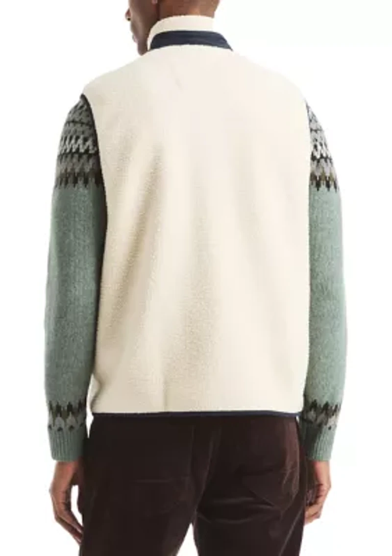 Men's Full-Zip Mix Media Sherpa Vest