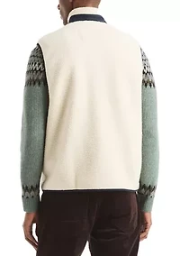 Men's Full-Zip Mix Media Sherpa Vest