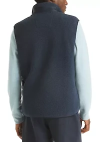 Men's Full-Zip Mix Media Sherpa Vest