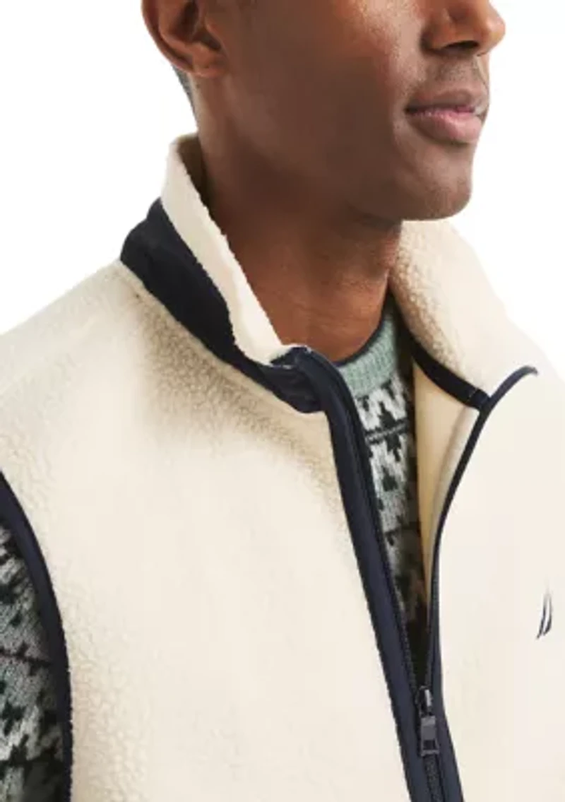 Men's Full-Zip Mix Media Sherpa Vest