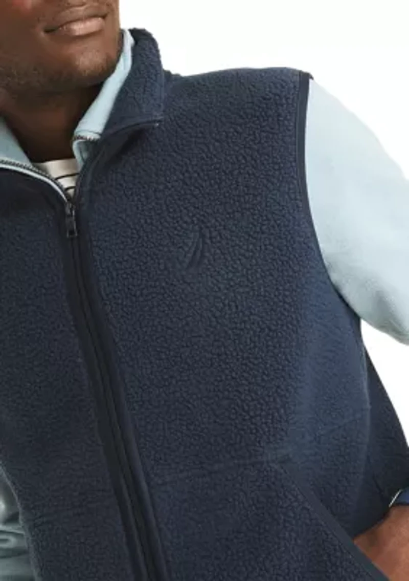 Men's Full-Zip Mix Media Sherpa Vest