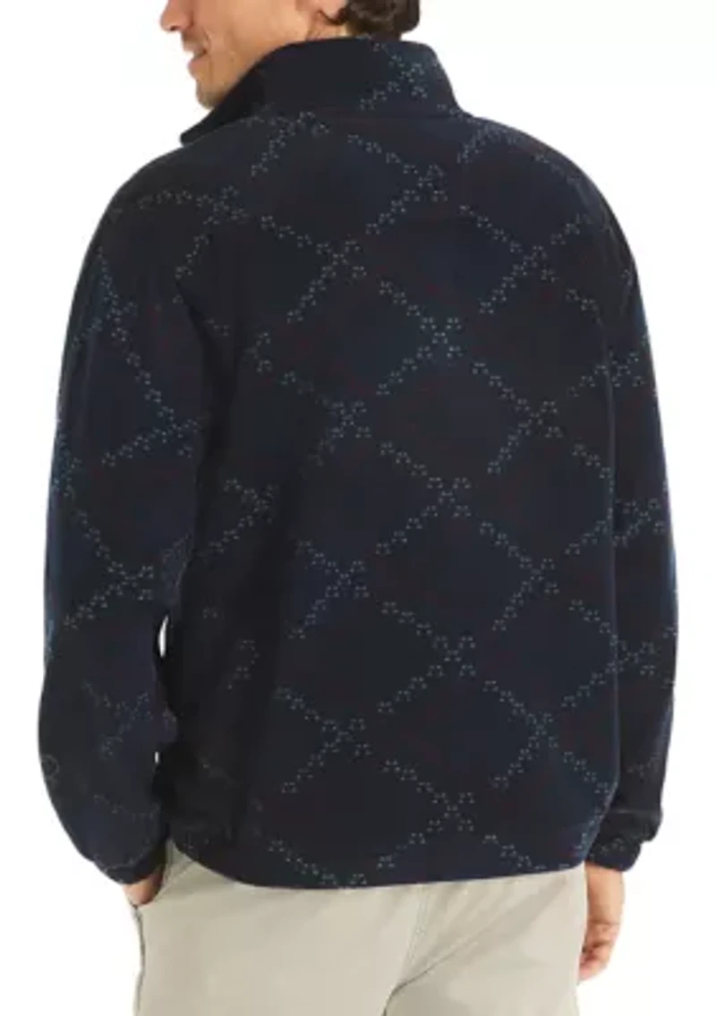 Men's Printed Nautex Half-Zip Mock Neck Jacket