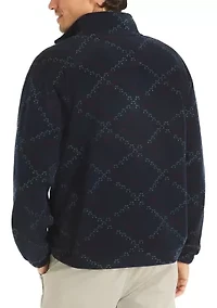 Men's Printed Nautex Half-Zip Mock Neck Jacket