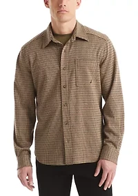 Men's Button Down Houndstooth Knit Shirt