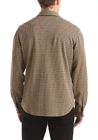 Men's Button Down Houndstooth Knit Shirt