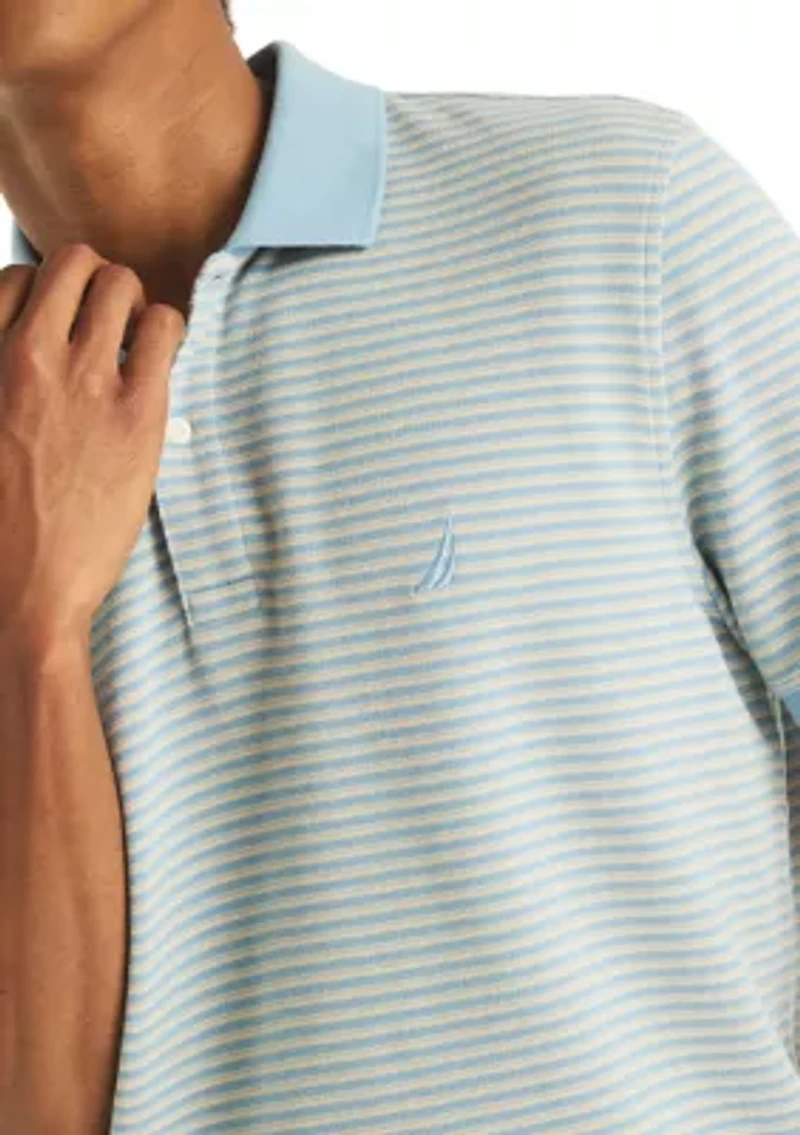 Men's Striped Deck Polo Shirt