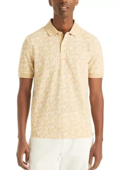 Men's Short Sleeve Floral Deck Polo