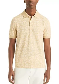 Men's Short Sleeve Floral Deck Polo