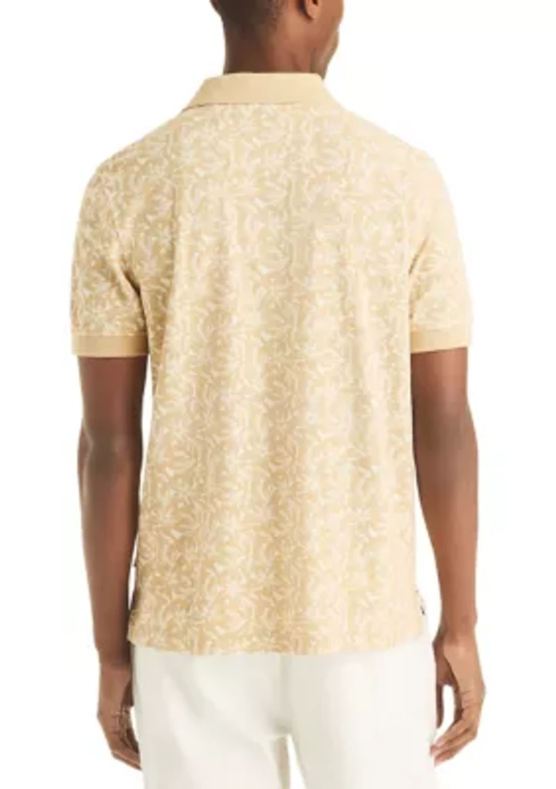Men's Short Sleeve Floral Deck Polo
