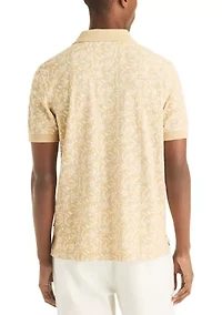 Men's Short Sleeve Floral Deck Polo
