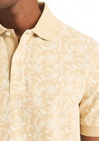 Men's Short Sleeve Floral Deck Polo