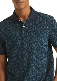 Men's Short Sleeve Floral Deck Polo