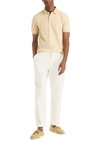 Men's Short Sleeve Floral Deck Polo