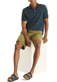 Men's Short Sleeve Floral Deck Polo