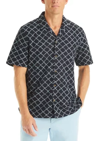 Men's Printed Net Club Polo Shirt