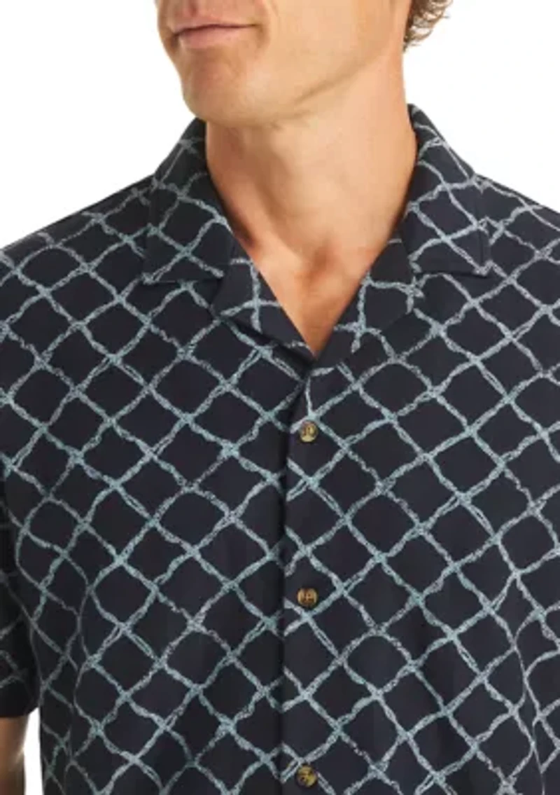 Men's Printed Net Club Polo Shirt