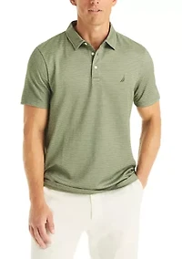 Men's Short Sleeve Striped Golf Polo Shirt