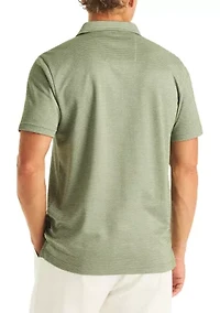 Men's Short Sleeve Striped Golf Polo Shirt