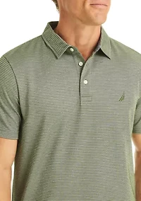 Men's Short Sleeve Striped Golf Polo Shirt