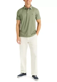 Men's Short Sleeve Striped Golf Polo Shirt