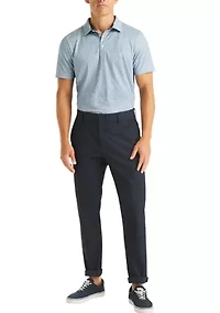 Men's Short Sleeve Printed Crab Geo Golf Polo Shirt