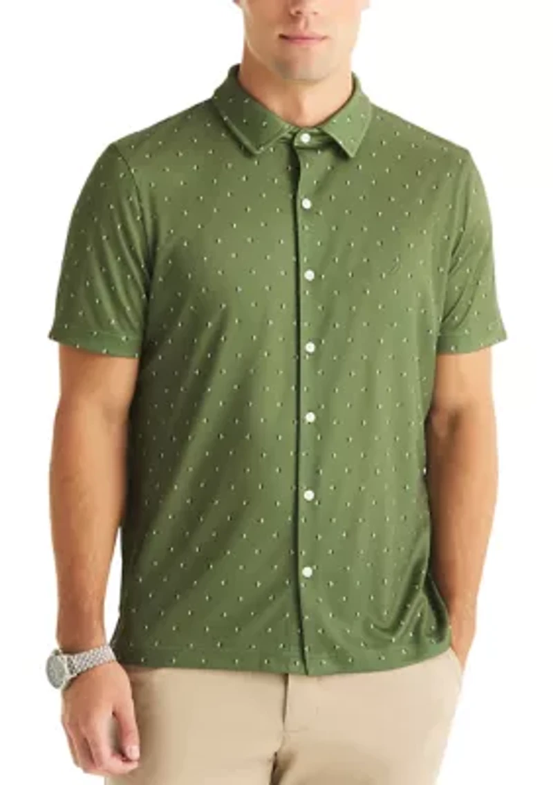 Men's Short Sleeve Printed Geo Print Golf Polo Shirt