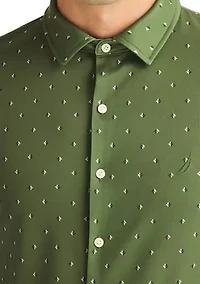 Men's Short Sleeve Printed Geo Print Golf Polo Shirt