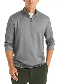 Men's Striped Golf Quarter Zip Pullover
